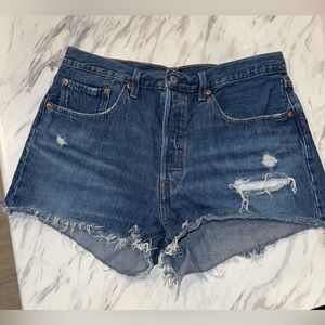 Levi’s 501 High Rise Denim Shorts
